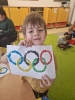 Praca plastyczna - Flaga Olimpijska gr II